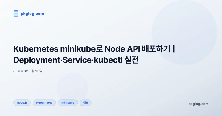 Kubernetes minikube로 Node API 배포하기 | Deployment·Service·kubectl 실전