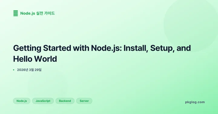 Getting Started with Node.js: Install, Setup, and Hello World