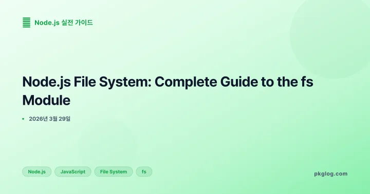 Node.js File System: Complete Guide to the fs Module