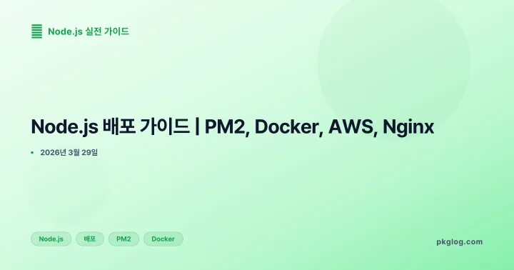 Node.js 배포 가이드 | PM2, Docker, AWS, Nginx