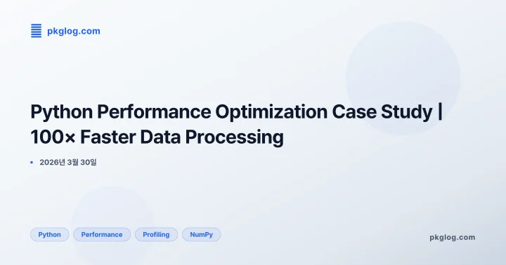 Python Performance Optimization Case Study | 100× Faster Data Processing