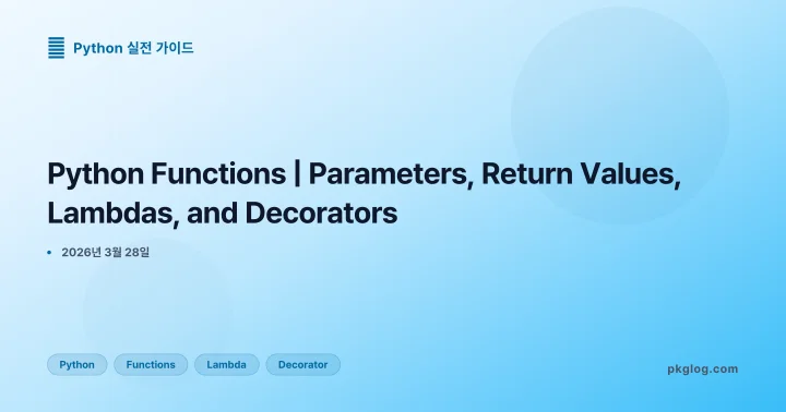 Python Functions | Parameters, Return Values, Lambdas, and Decorators