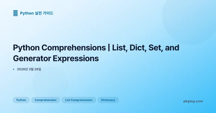 Python Comprehensions | List, Dict, Set, and Generator Expressions
