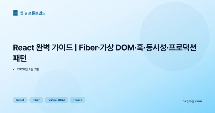 React 완벽 가이드 | Fiber·가상 DOM·훅·동시성·프로덕션 패턴