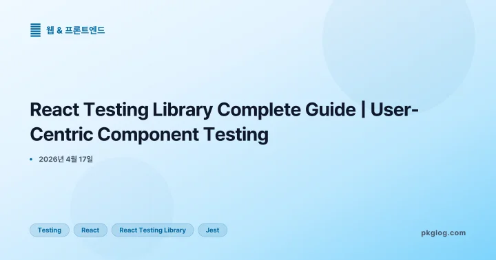 React Testing Library Complete Guide | User-Centric Component Testing