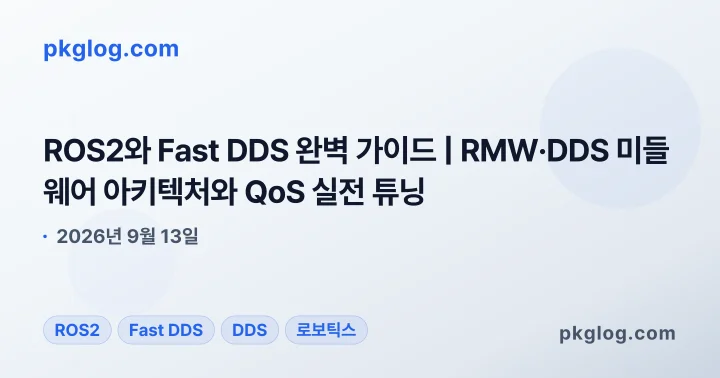 ROS2와 Fast DDS 완벽 가이드 | RMW·DDS 미들웨어 아키텍처와 QoS 실전 튜닝