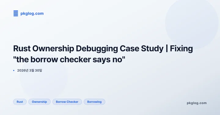 Rust Ownership Debugging Case Study | Fixing "the borrow checker says no"