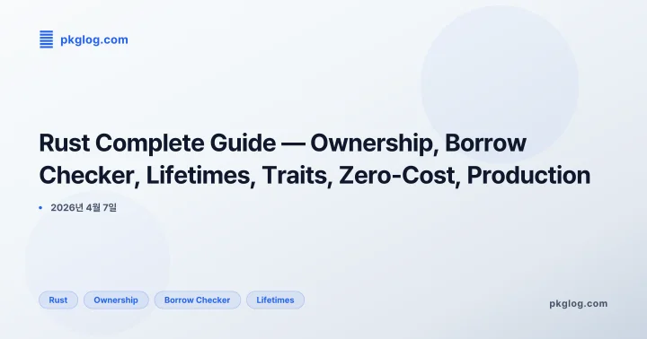 Rust Complete Guide — Ownership, Borrow Checker, Lifetimes, Traits, Zero-Cost, Production