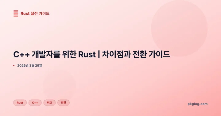 C++ 개발자를 위한 Rust | 차이점과 전환 가이드