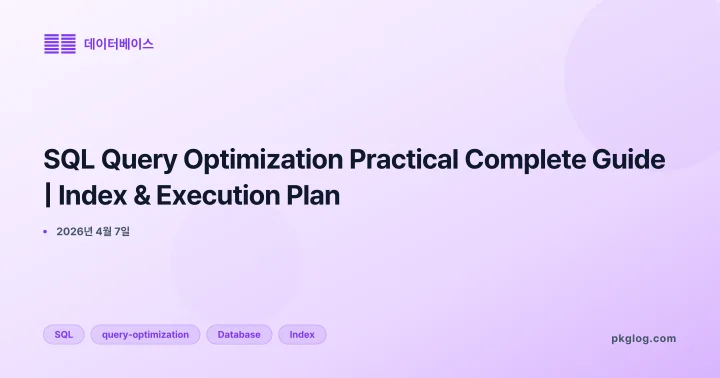 [2026] SQL Query Optimization Practical Complete Guide | Index & Execution Plan