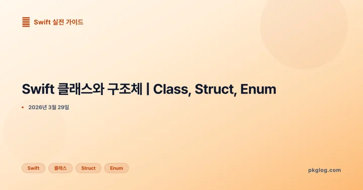 Swift 클래스와 구조체 | Class, Struct, Enum