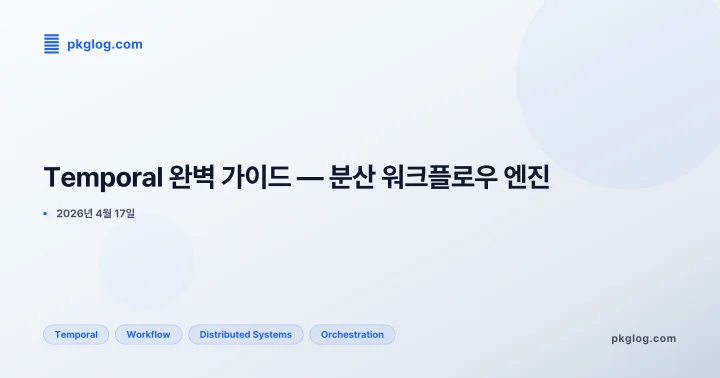 Temporal 완벽 가이드 — 분산 워크플로우 엔진