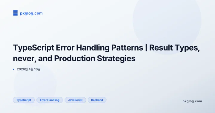 TypeScript Error Handling Patterns | Result Types, never, and Production Strategies