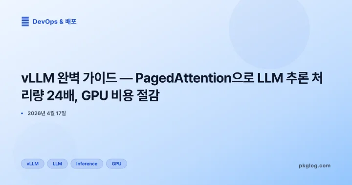 vLLM 완벽 가이드 — PagedAttention으로 LLM 추론 처리량 24배, GPU 비용 절감