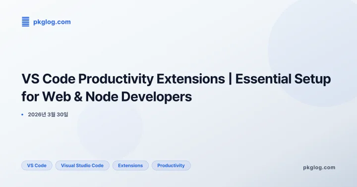 VS Code Productivity Extensions | Essential Setup for Web & Node Developers