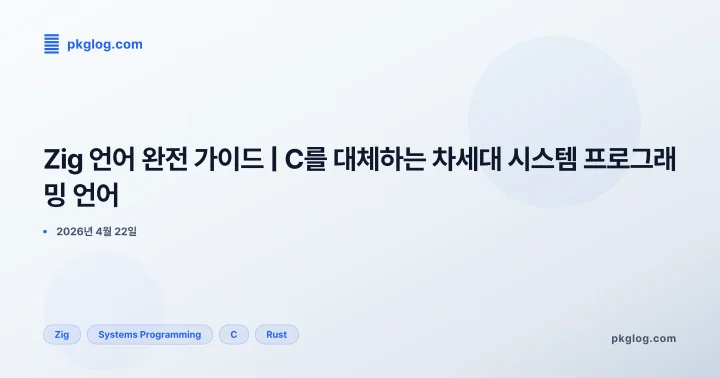 Zig 언어 완전 가이드 | C를 대체하는 차세대 시스템 프로그래밍 언어